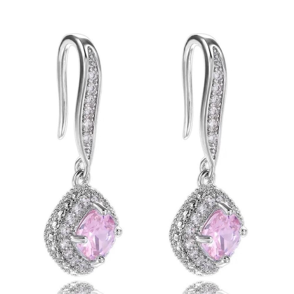Crystal Dangle Drop Earrings - Picture 6 of 11